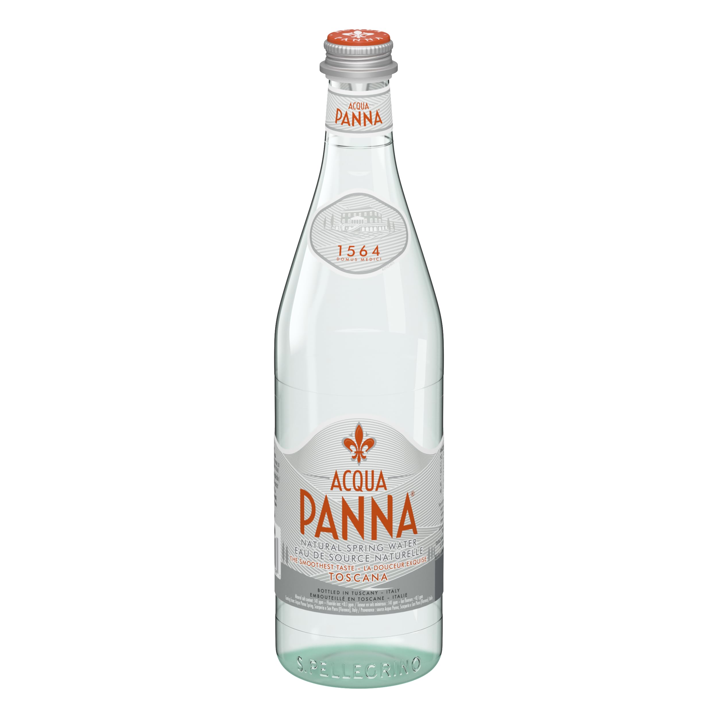 Acqua PannaNatural Mineral Water -Glass - 12 x 750 ml(Pack of 12)