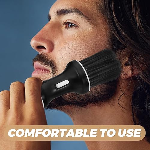 Miniatura 6 de 2 piezas de cepillo de peluquero para cuello plumero - Accesorios de peluquero - Plumero de cuello - Cerdas de fibra - Negro