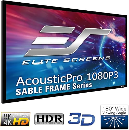 Miniatura 2 de Elite Screens Serie ezFrame, Pantalla de proyección de cine en casa de marco fijo Sable Frame Series