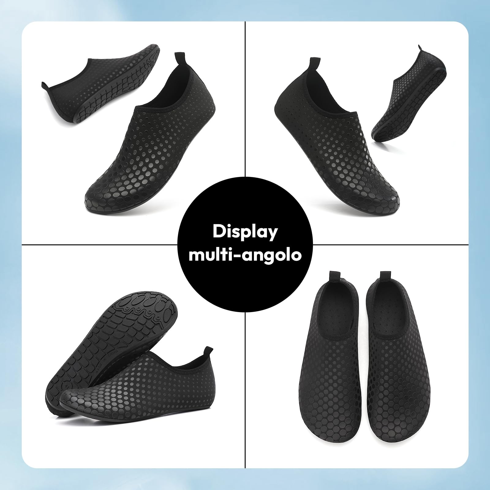 Donna Uomo Scarpe da Scoglio Scarpe da Immersione Antiscivolo Water Shoes Scarpe da Acqua per Spiaggia Surf Bagno Snorkel Yoga Sport Acquatici Gr.34-47 EU