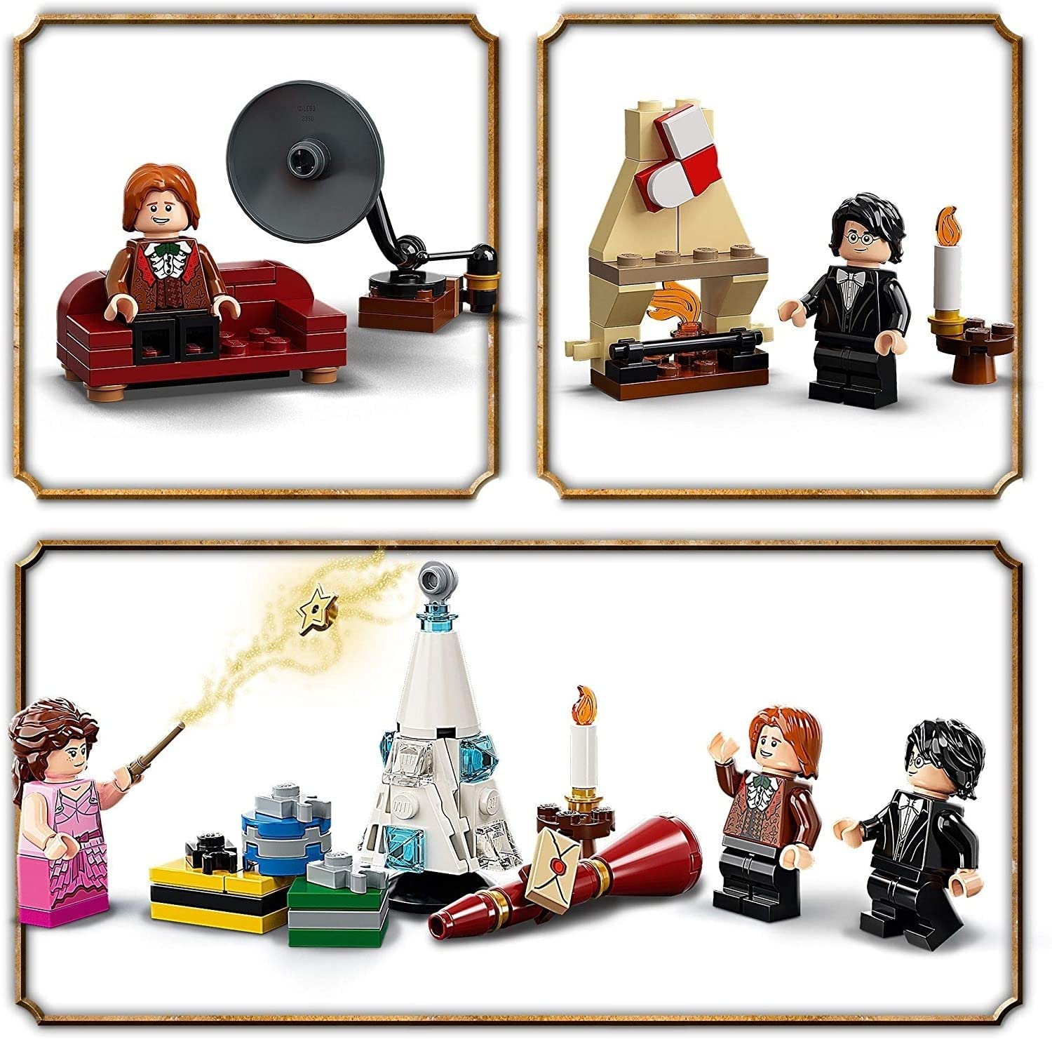 LEGO 75981 Harry Potter Calendrier de l’Avent LEGO Harry Potter jeu de Construction de Noël - Scène du Bal de Noël à Poudlard