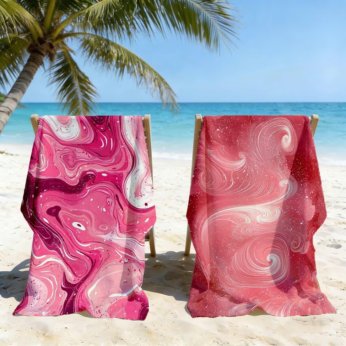 Ręcznik plażowy XXL 80 x 160 cm, zestaw 2 ręczników kąpielowych z mikrofibry, odporne na piasek ręczniki plażowe, szybkoschnące prześcieradło kąpielowe dla mężczyzn i kobiet, przenośne cienkie