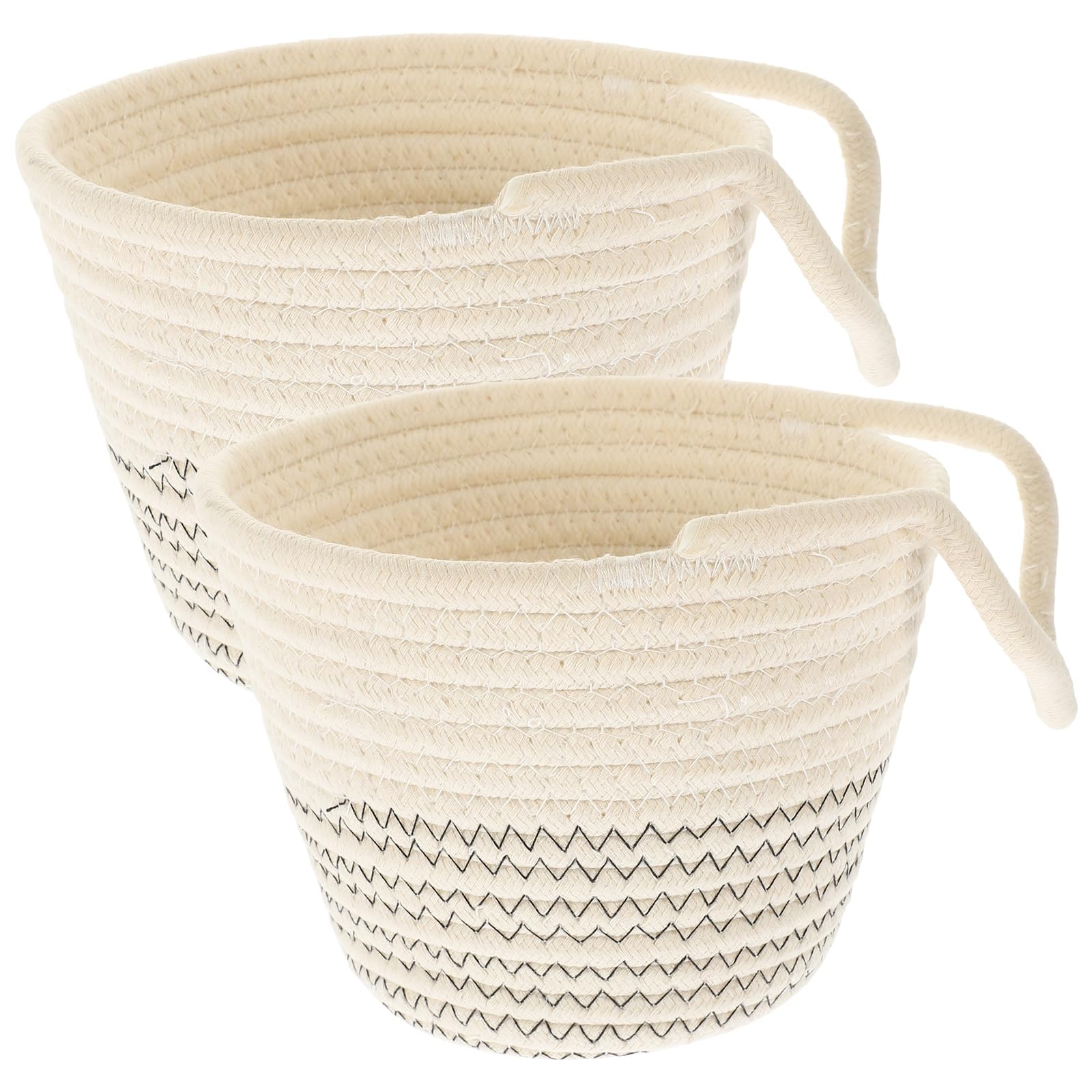 Panier corde de coton Mikinona bac pour jouets et seau suspendu à linge