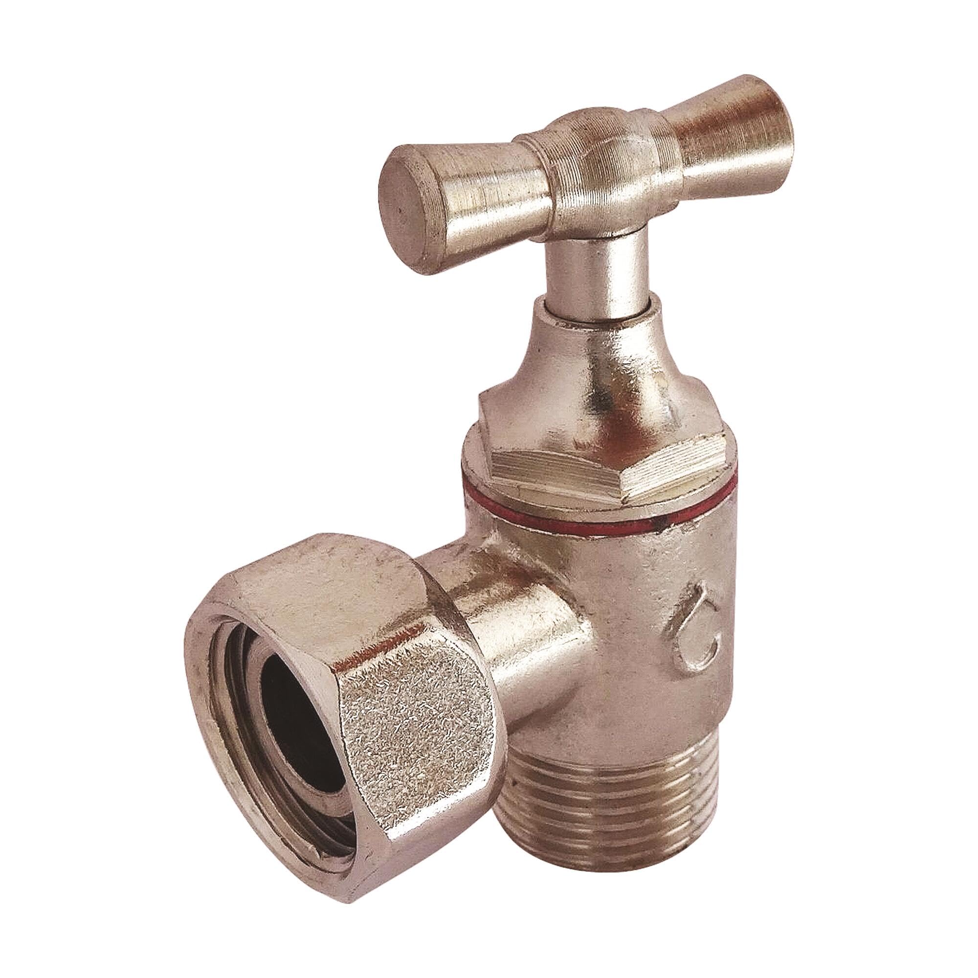 SOMATHERM FOR YOU - aseo soporte de grifo para soporte de níquel crudo M12 / 17 (3/8 '') - tuerca prisionero 12/17 (3/8 '')
