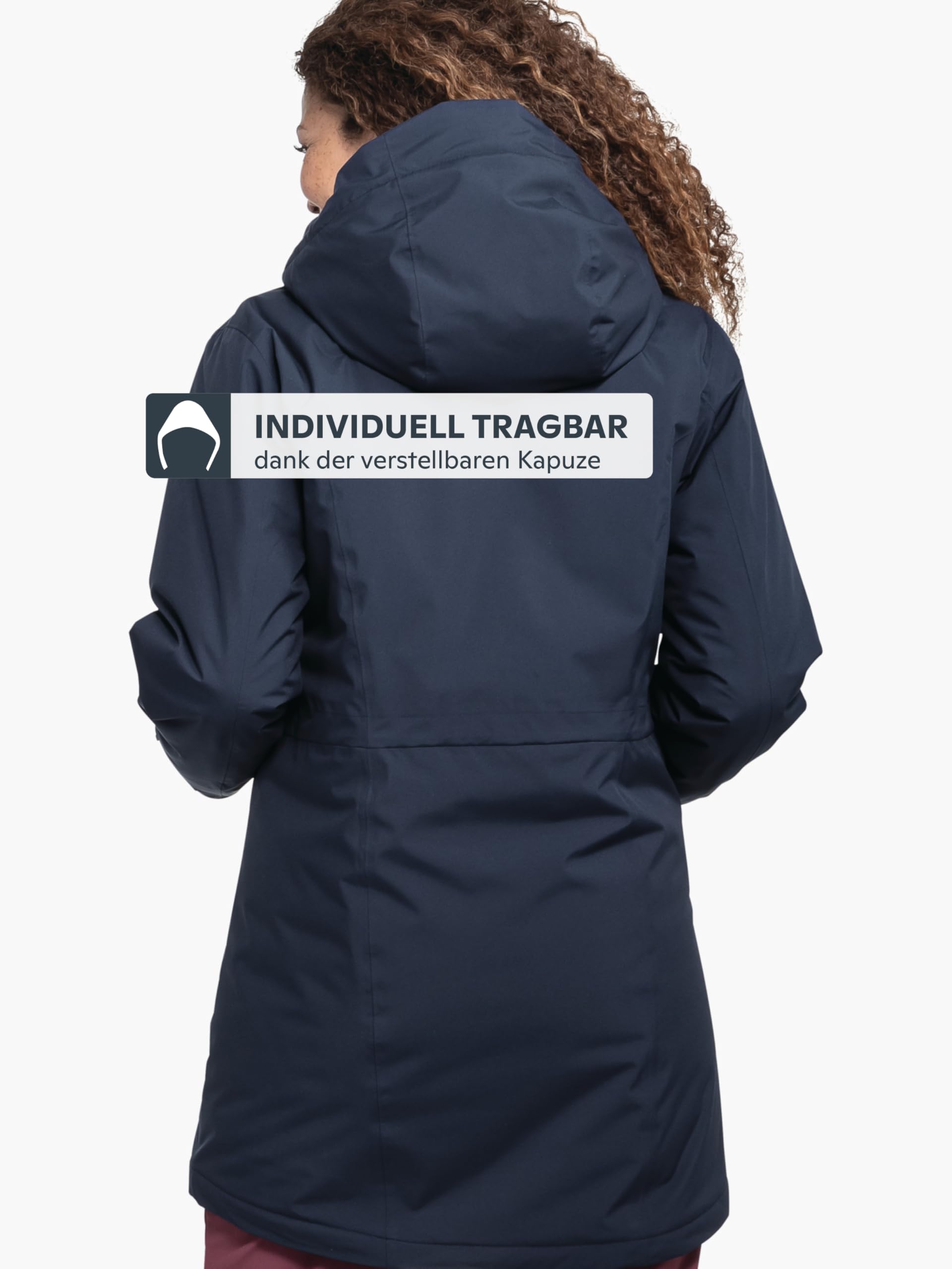 Schöffel Damen Parka Style Froda WMS, atmungsaktiver, wasserdichter Parka mit 2-Wege-Stretch, leichte Outdoorjacke mit verstellbarer Kapuze