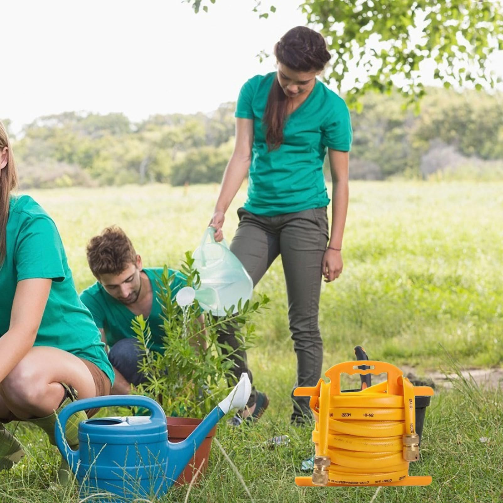 ibasenice 1PC Handheld Hose Reel Lightweight Portable Water Storage Rack for Garden Space Saving Organizer to Prevent Kinking and Tangling Durable Design Easy to Carry