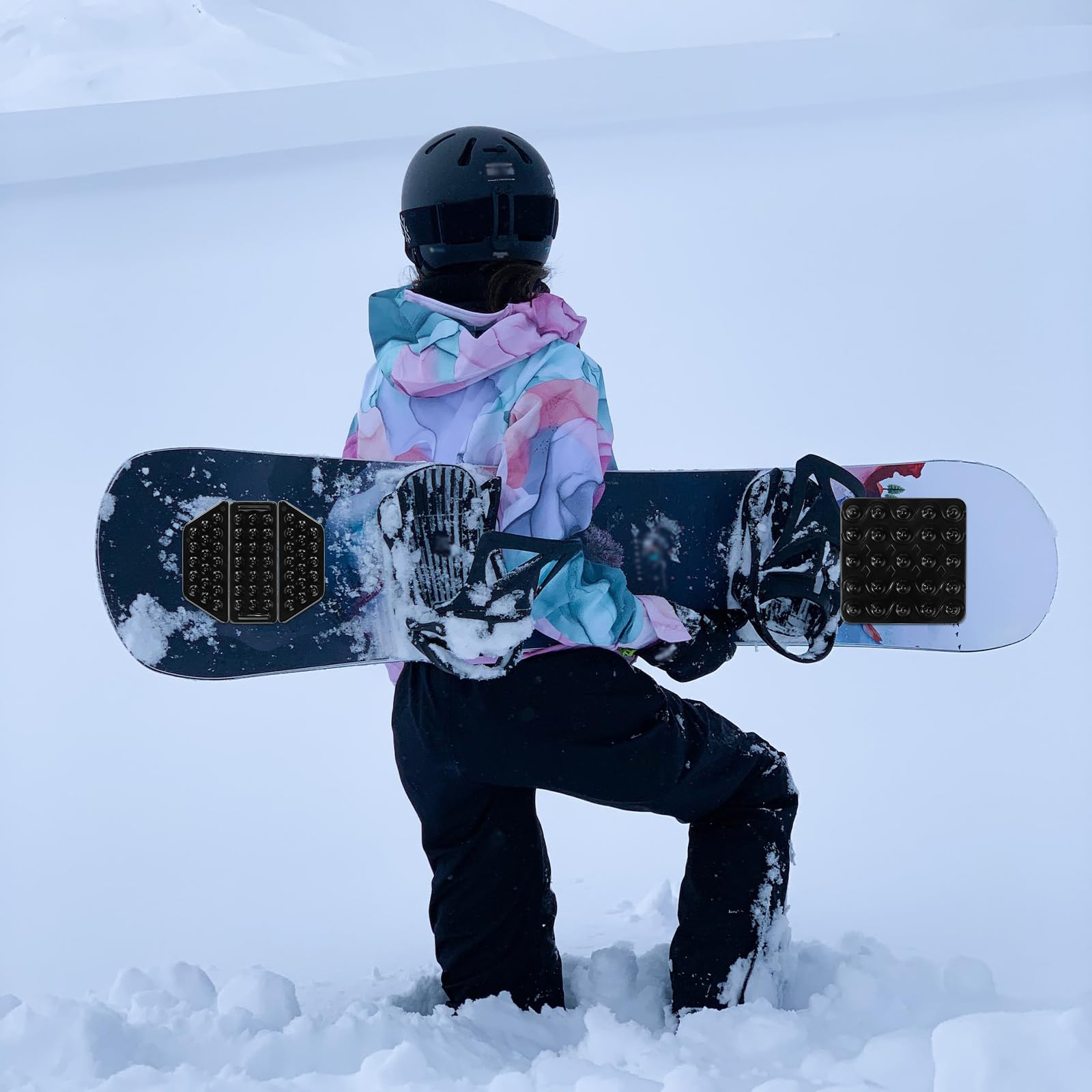 4szt Snowboard Pads, Samoprzylepna Snowboard Pad Antyposlizgowa Snowboard Pad Zapewniajaca Dodatkowa Przyczepnosc (Czarny)