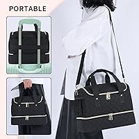 Vista 6 de Estuche Organizador de Esmalte de Uñas Compatible con Lámpara de Uñas y 50 Botellas, Organizadores y Almacenamiento de Uñas para Manicuristas