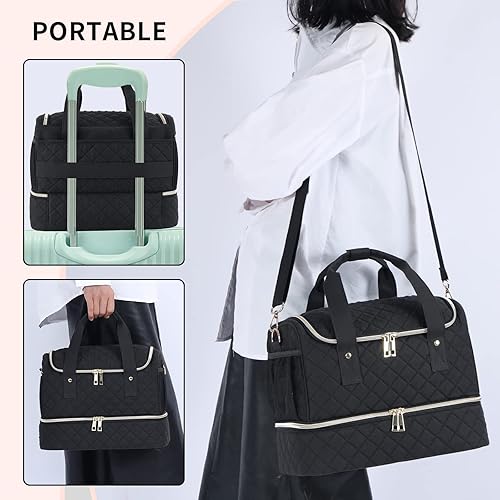 Miniatura 6 de VOFIpremiAm Estuche organizador de esmalte de uñas, se adapta a 1 lámpara de uñas y 30 botellas, bonita bolsa organizadora de uñas con bolsillos