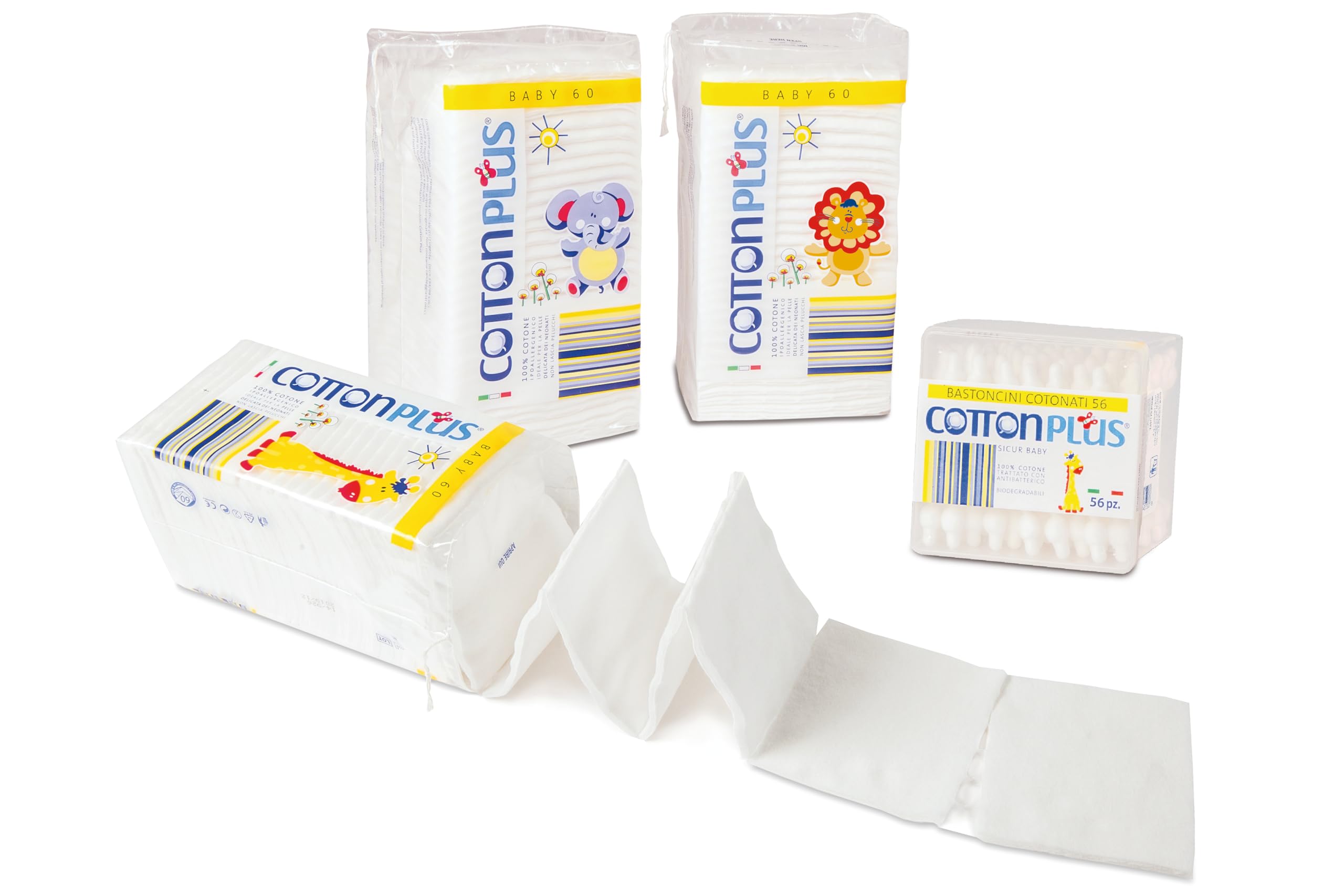 Cotton Plus Bébé hydrophile Coton 60 pièces