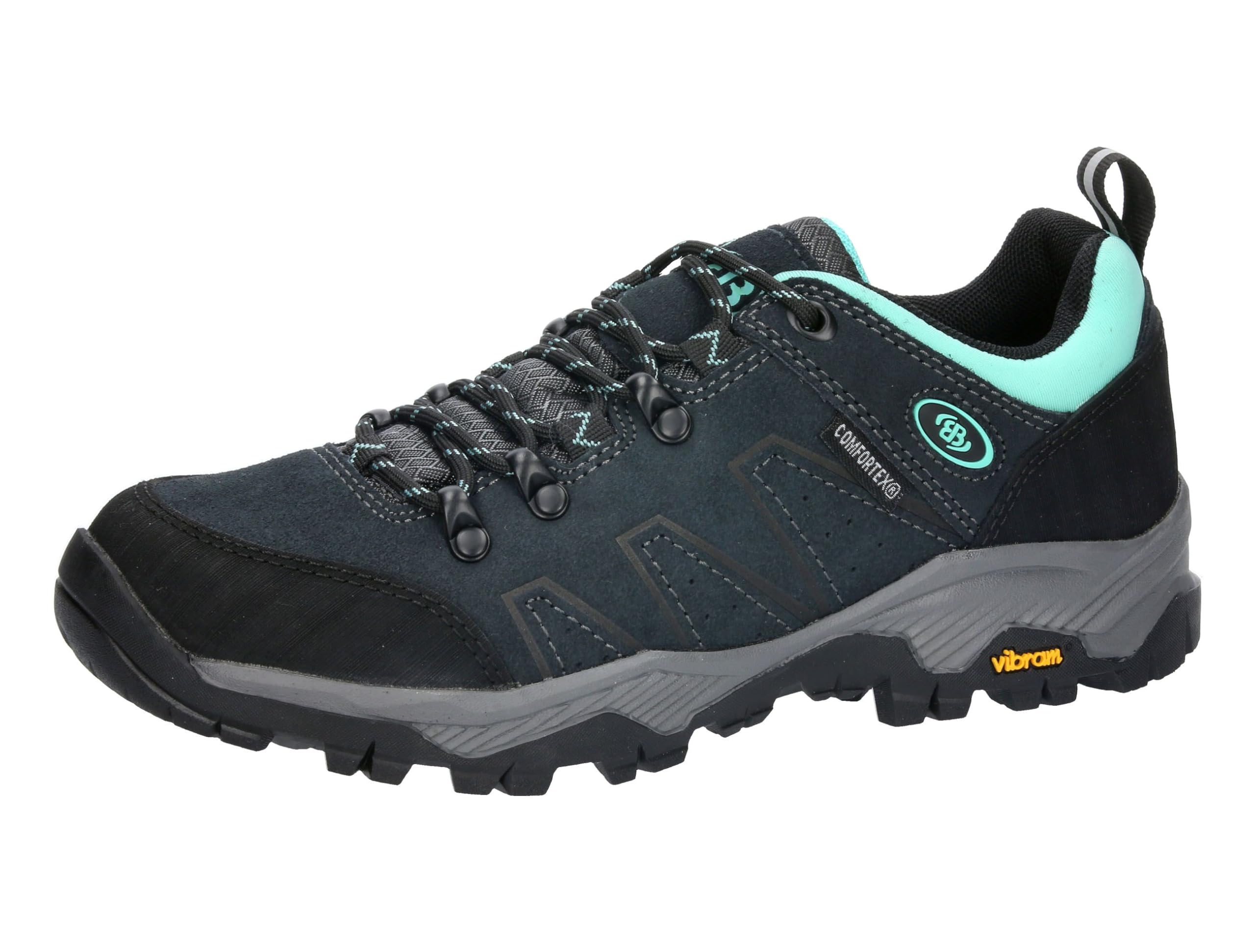 Brütting Unisex's Mount Princeton Low Trekking Shoes, Navy Turquoise, 8.5 UK