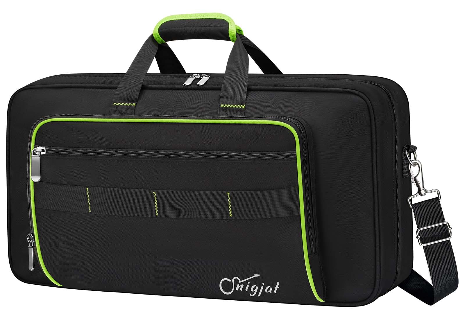 SNIGJAT DJ Controller Case for DDJ-FLX4/ DJ 400/ DDJ-REV1, Padded DJ Controller Bag with 5 Pockets for Laptop, Headphones, Cables, DJ Carrying Case with Adjustable Shoulder Strap, 21.5"x11.8"x2.5"