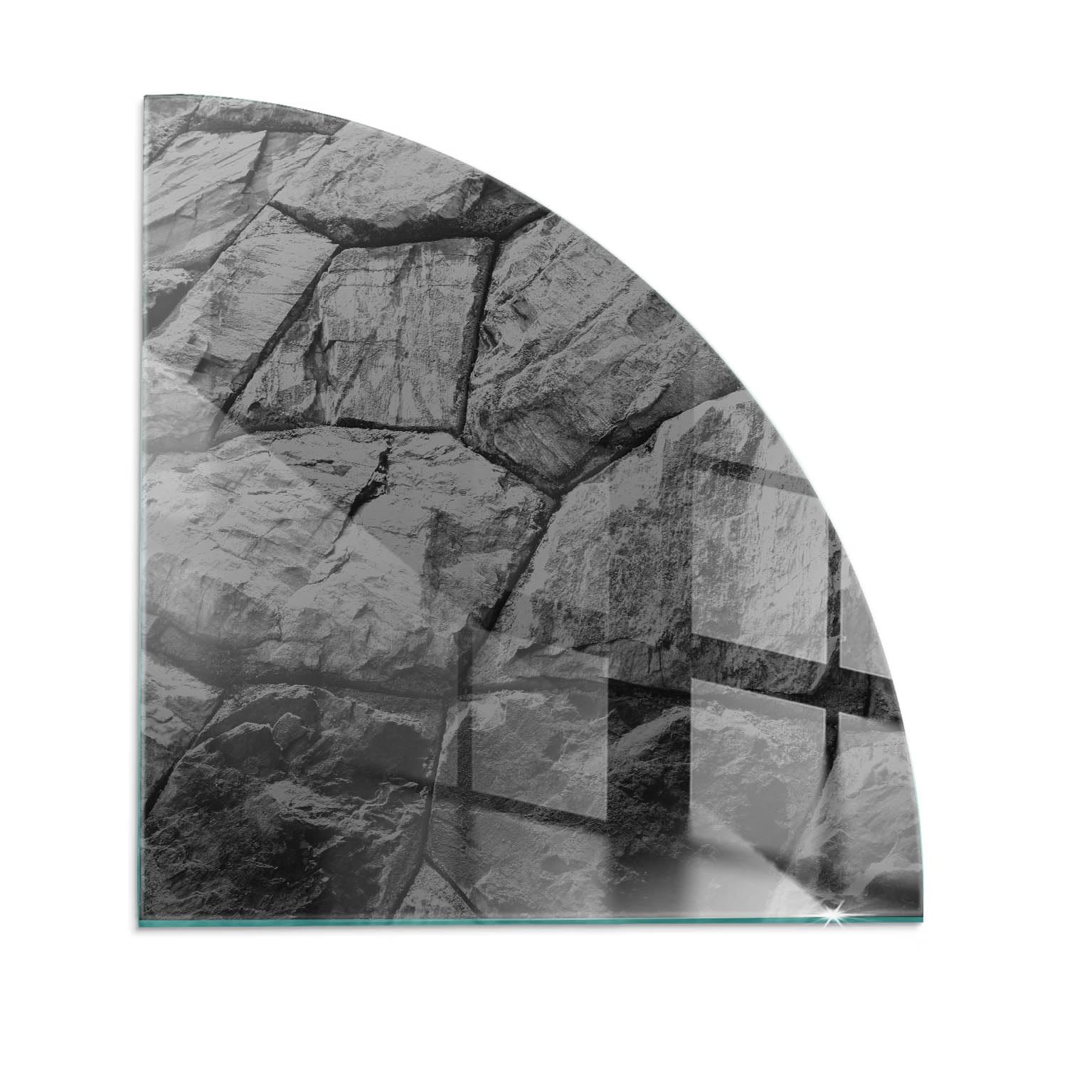 Verre trempé pour cheminée 100x100, protège-sol rond pour coin feu chaleureux