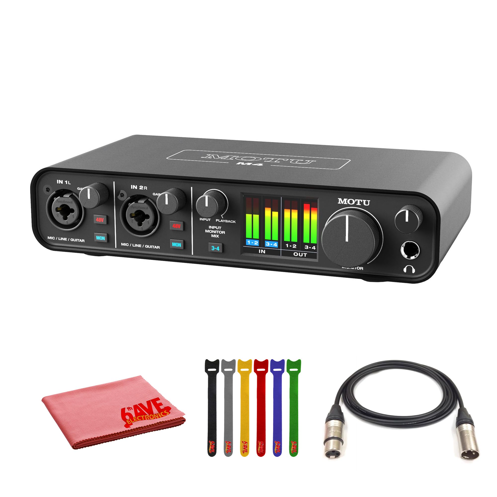 Amazon.com: MOTU M4 USB-C Audio-MIDI Interface (3140) Bundle with