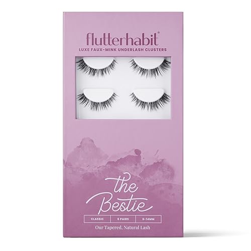 FlutterHabit Caja de colección clásica, extensiones de pestañas, kit de racimos de pestañas, hasta 10 días de uso, pestañas naturales y clásicas,