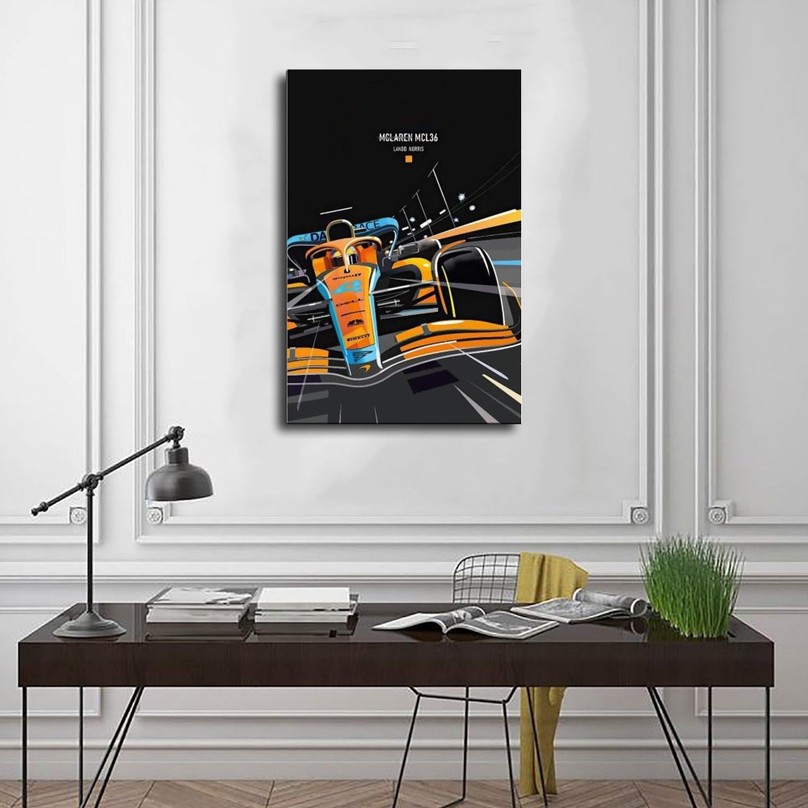 Mclaren Poster Sur Toile Pour Décoration De Chambre à Coucher, Bureau, Chambre, Cadeau (60 X 90 Cm