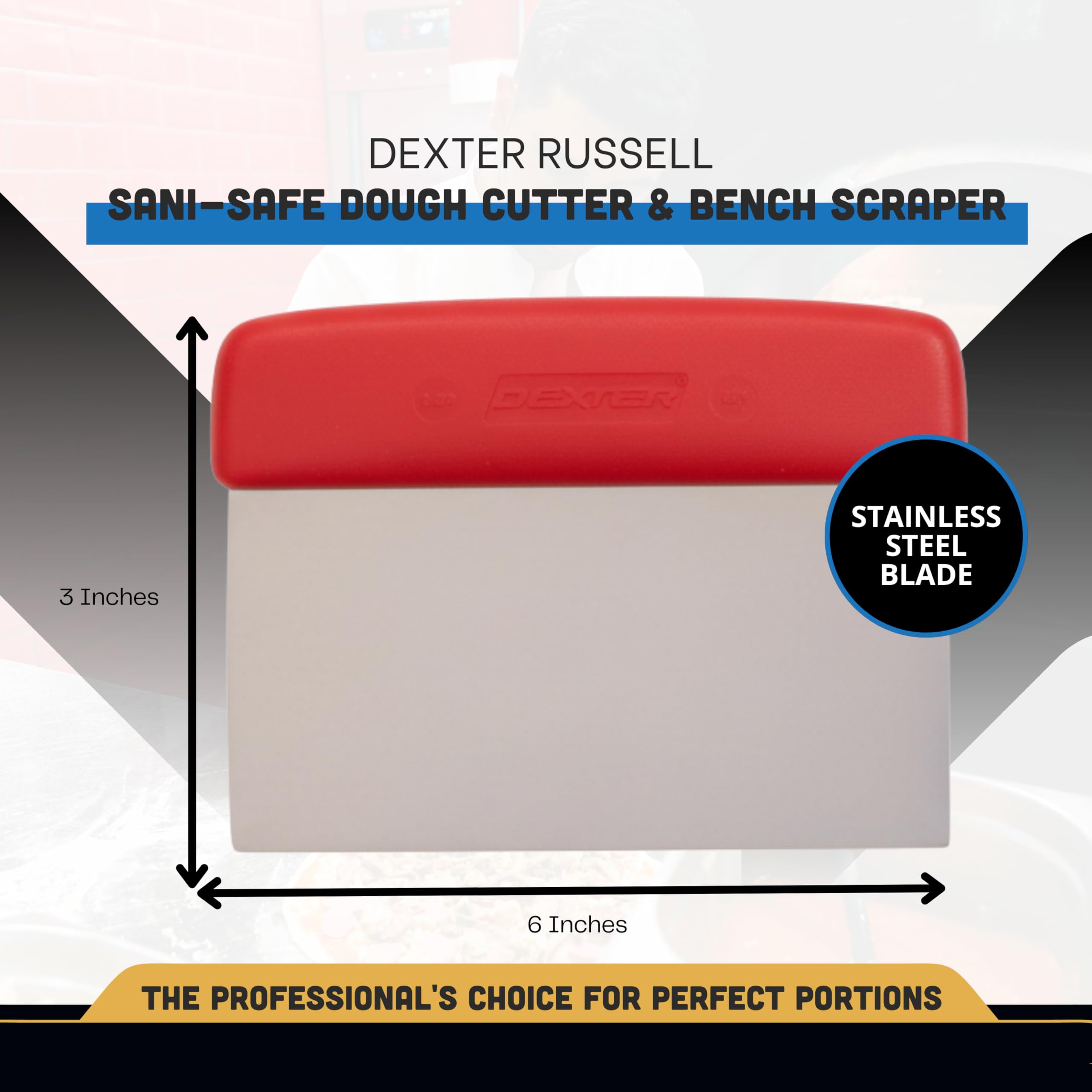 Dexter-Russell Sani-Safe - Rasqueta para masa (6 x 3 pulgadas)