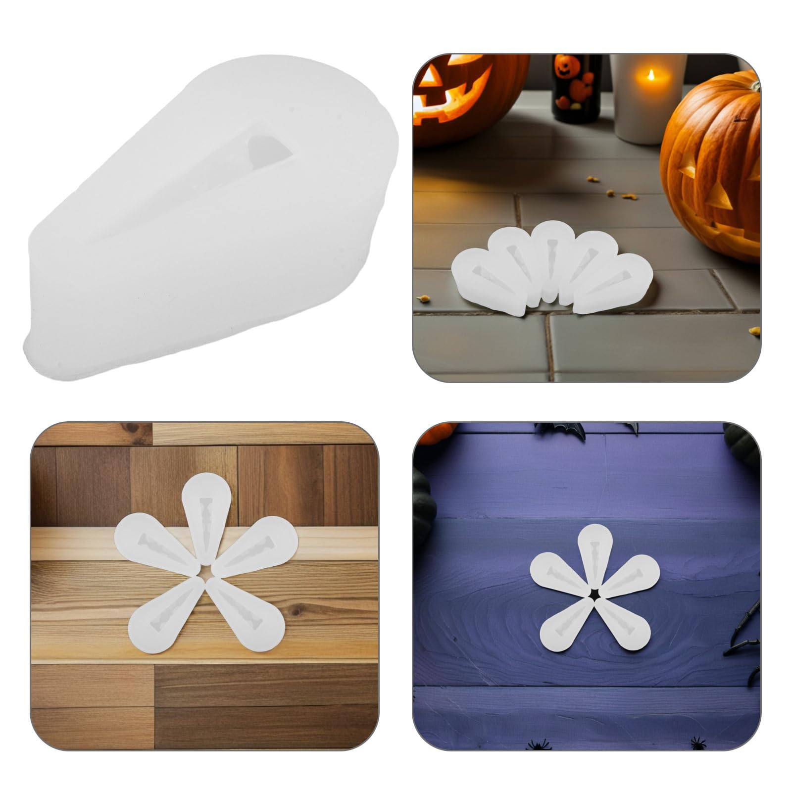 Tofficu 20 Pièces Moule en Silicone pour Crâne de Corbeau Blanc, Design Détaillé et Démoulage Facile, pour Cuisson, Chocolat et Création de Bijoux Halloween