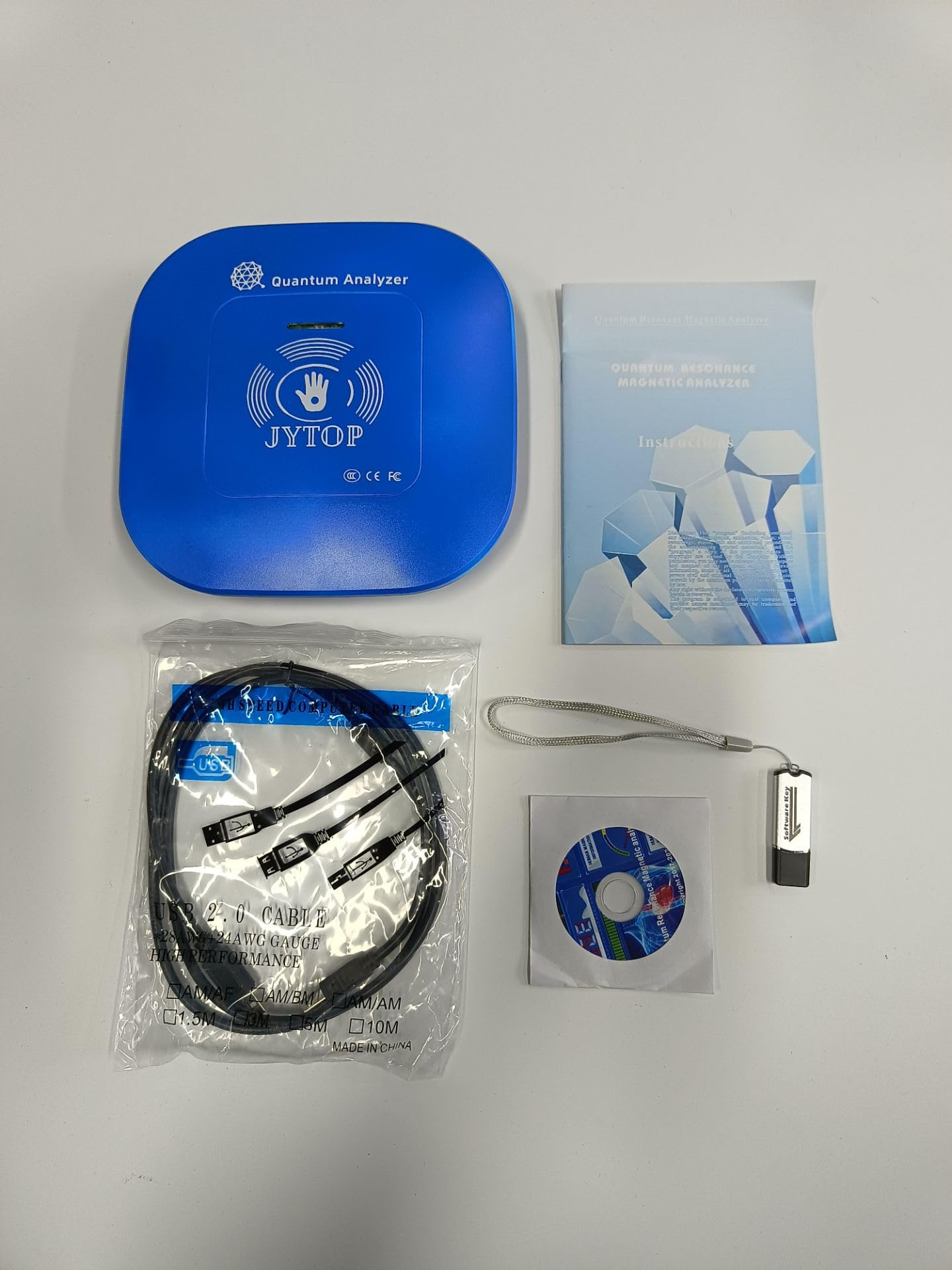 CareforYou QMR-998 Quantum Resonance Magnetic Analyzer Set Hand Touch Quantum Body Analyzer with 52 reports 10th Generation New (blu)