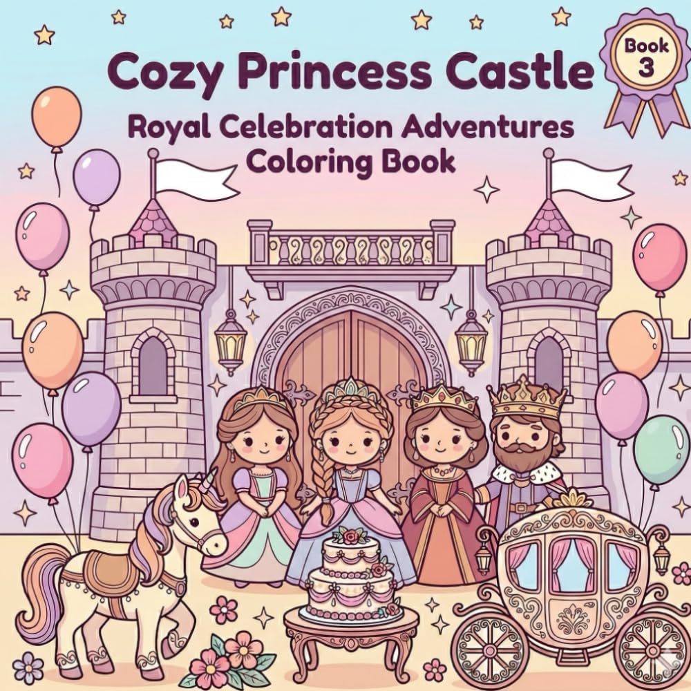 Cozy Princess Castle: Royal Celebration Adventures Coloring Book: Beautiful Detailed Princess Palace Scenes, Family Moments & Fun Activities for Kids ... (Sweet Princess & Friends Castle Adventures)
