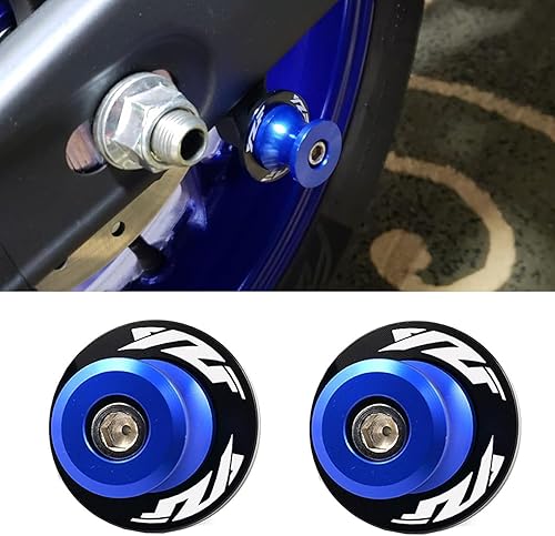 Miniatura 2 de 2 unids 6MM M6 X1.5 Motocicleta Swing brazo Sliders Stand Carretes se adapta a YZF R1 R3 R6 R7 R125 R25 R1000 (azul)