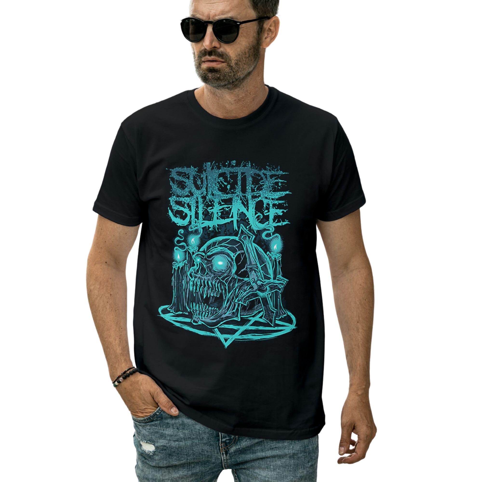Suicide Silence バンTシャツ GILDAN Mサイズ Buy Genzink Suicide Silence Rock Band T-Shirt – Cotton Round Neck