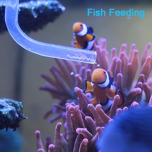 Vista 2 de Aquarium Coral Feeder Fish Feeder Waste Clean Tool Manual Cleaner Water Changer Fish Tank Cleaning Tool Siphon Dropper Waste Remover Aquatic Bottom