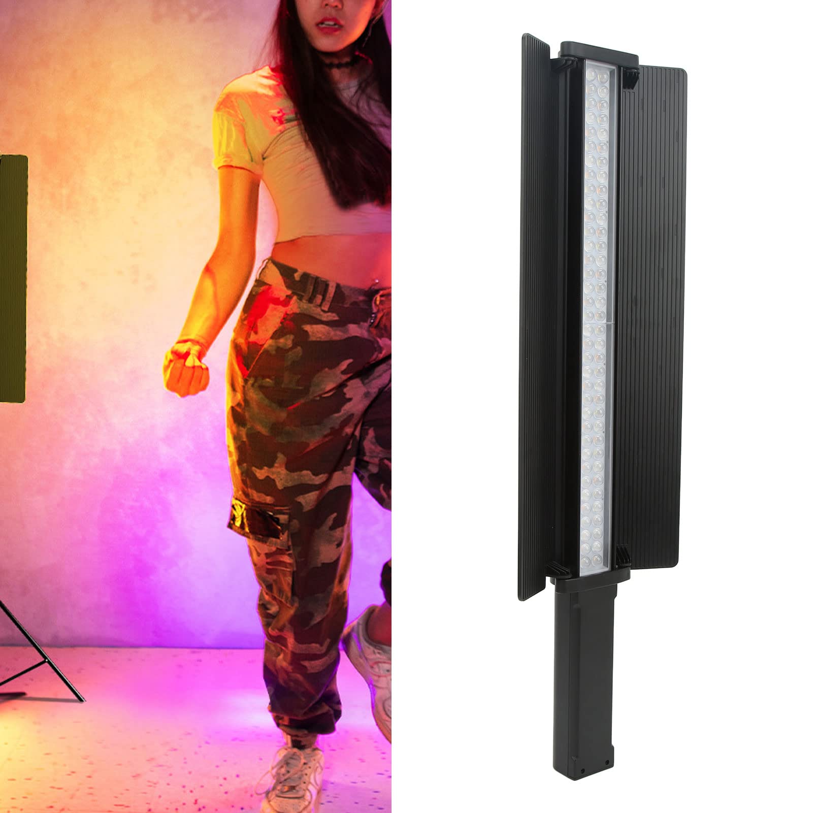 Stick Luminoso LED RGB Portatile, Lampada a Bacchetta Video Ricaricabile a Colori a 360 Gradi con Controllo APP per le Riprese