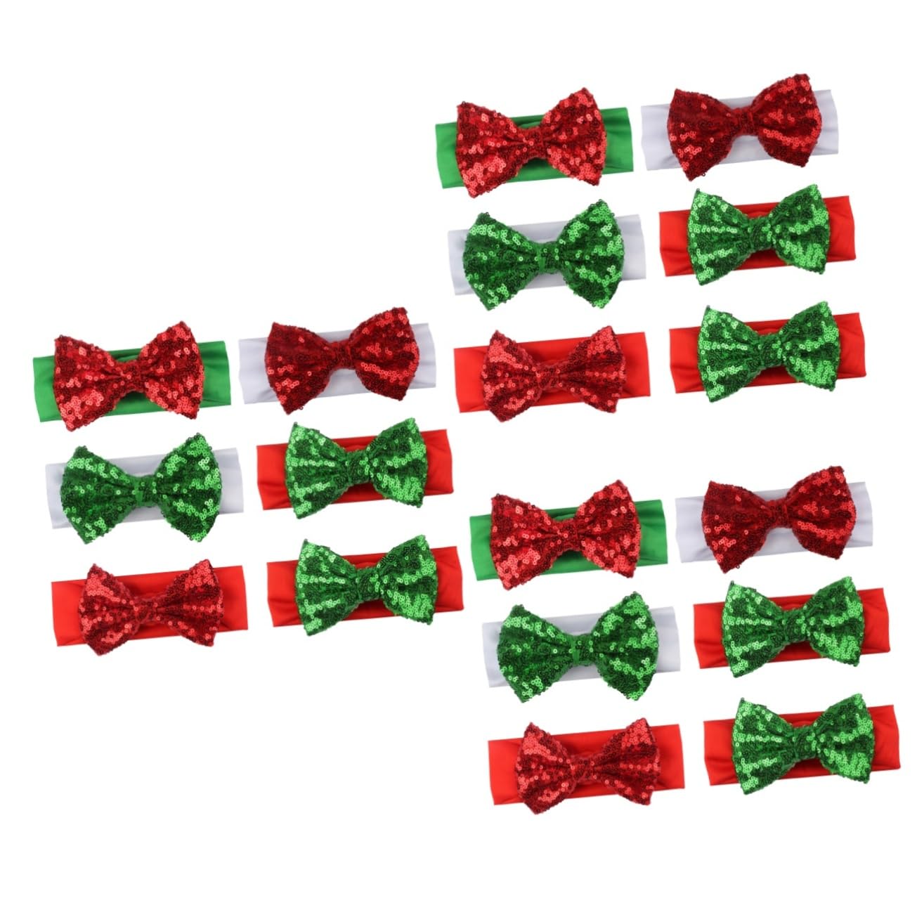 18 Piezas Diademas Elásticas con Lazo para Accesorios de Reutilizable Cómodos y Elegantes para Peinados de Navidad Color Aleatorio