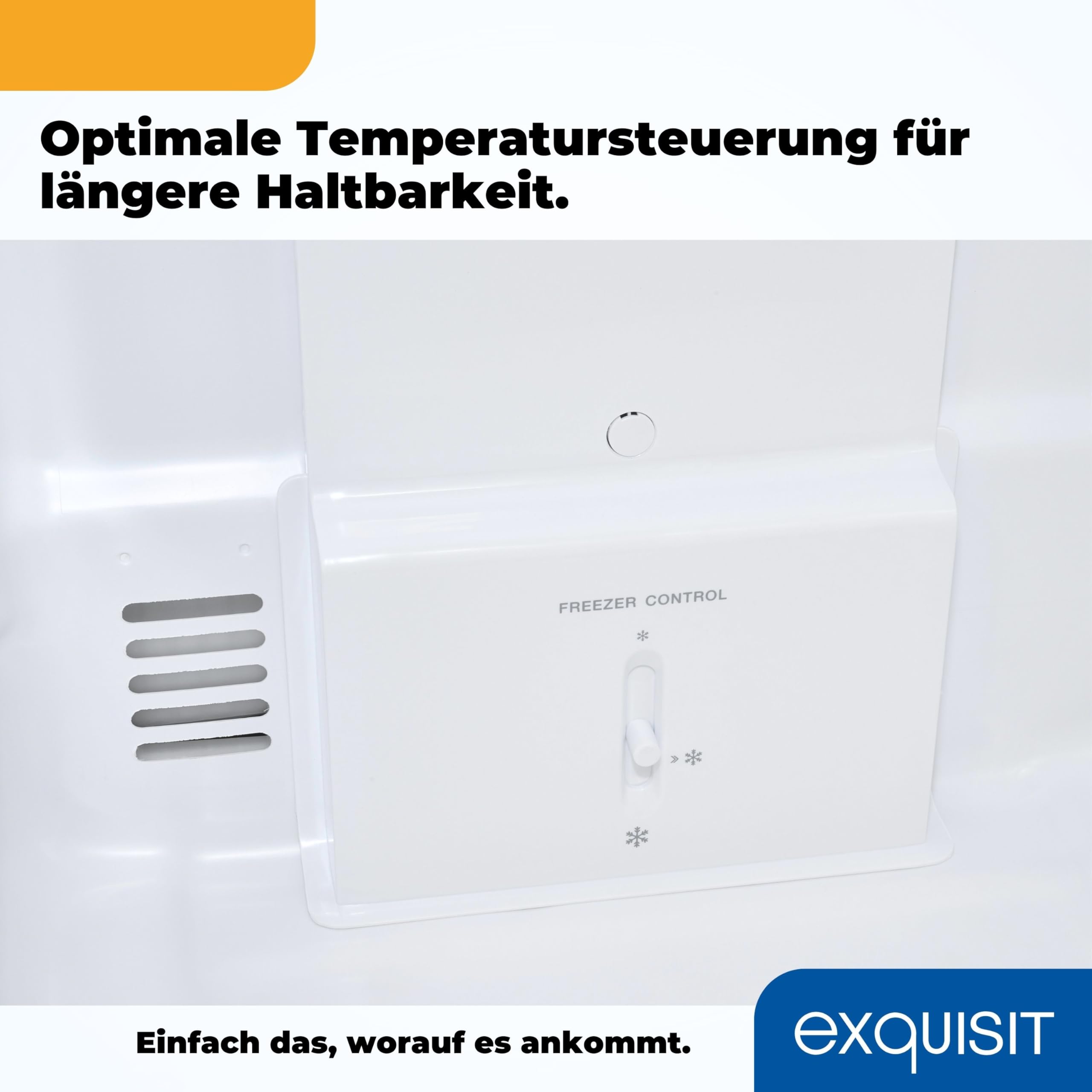 Exquisit Kühl-Gefrierkombination No-Frost Freistehend, 253 L | Energieklasse C, 141 kWh/Jahr – 39 dB leise – Türanschlag wechselbar – Edelstahloptik – LED