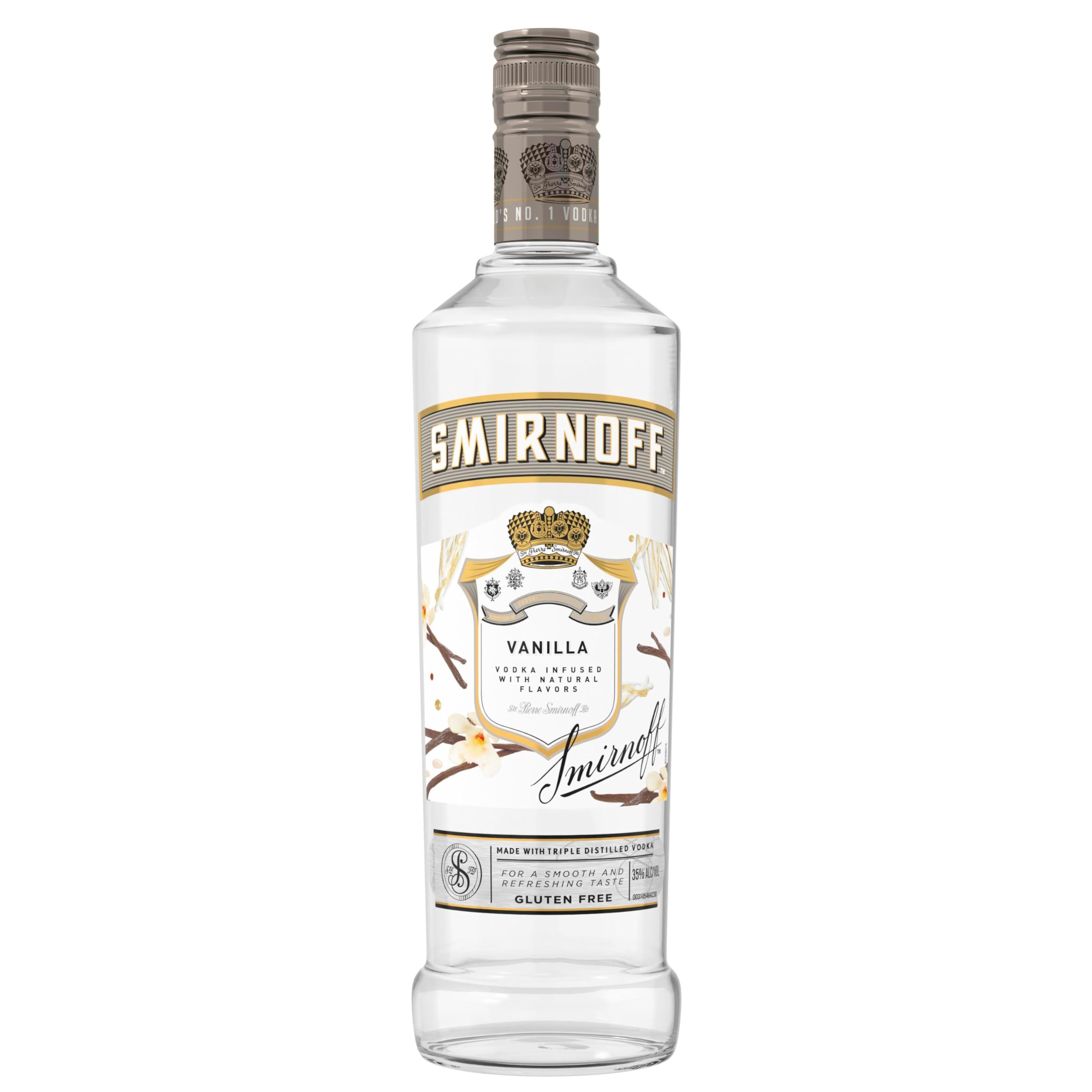 Smirnoff Vanilla Flavoured Vodka | 37.5% vol | 70cl | Made with Vanilla Flavours & Smirnoff No. 21 Vodka | Sweet & Creamy | Enjoy Chilled in Drinks or a Cocktail