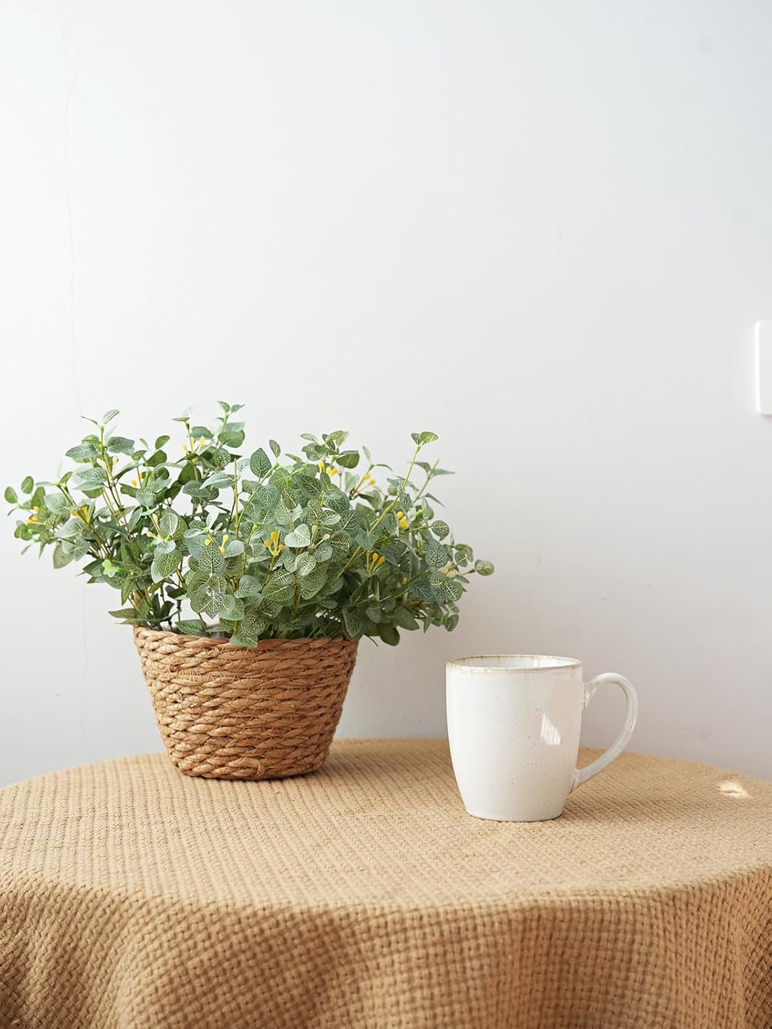 Bosmarlin Ceramic Coffee Mug Set of 4, 17 Oz, Coffee Cups with Big Handle, Microwave Safe, Unique Reactive Glaze (White, 17 Oz) - Image 4