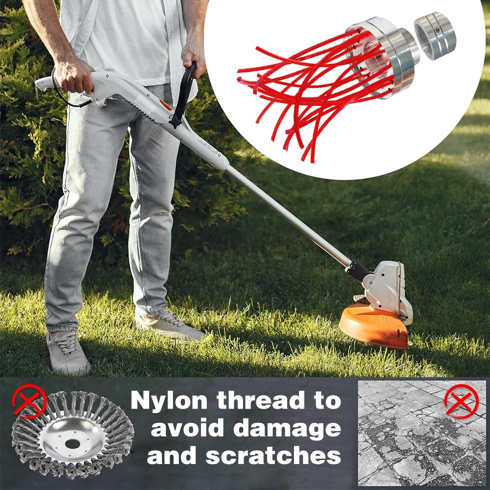 Spazzola Per Decespugliatore - Testina Rotante Con 30m Filo, Per Rimozione Erbacce - Foto 2