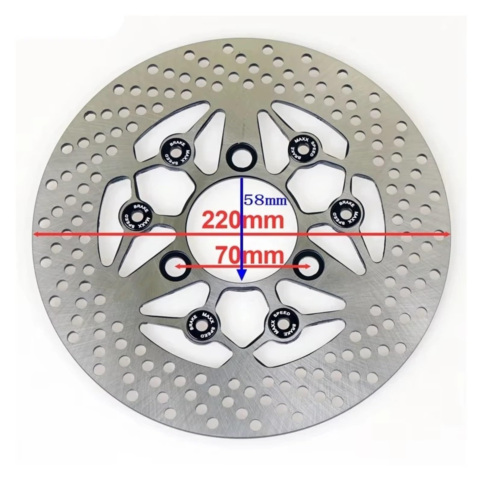Disco freno flottante Disco Freno Anteriore Posteriore Moto 220mm 260mm 265mm Per Accessori Rotore Per EN125 GT125 GS125 GN125 HJ125 GSX125(220 mm)