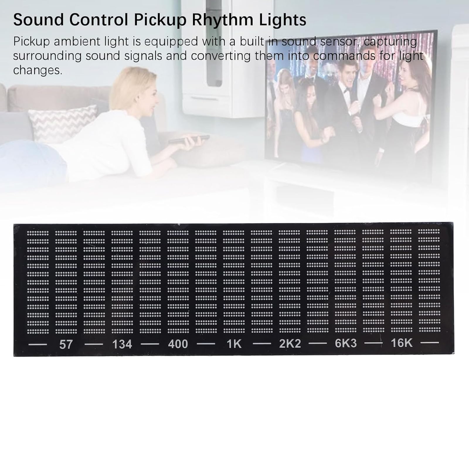 Pantalla LED De Espectro Musical Controlada por Sonido, Pantalla De Espectro Musical Controlada por Voz, Pantalla De Espectro De Luz Rítmica con Captación De Música, Luz Ambiental para Juegos