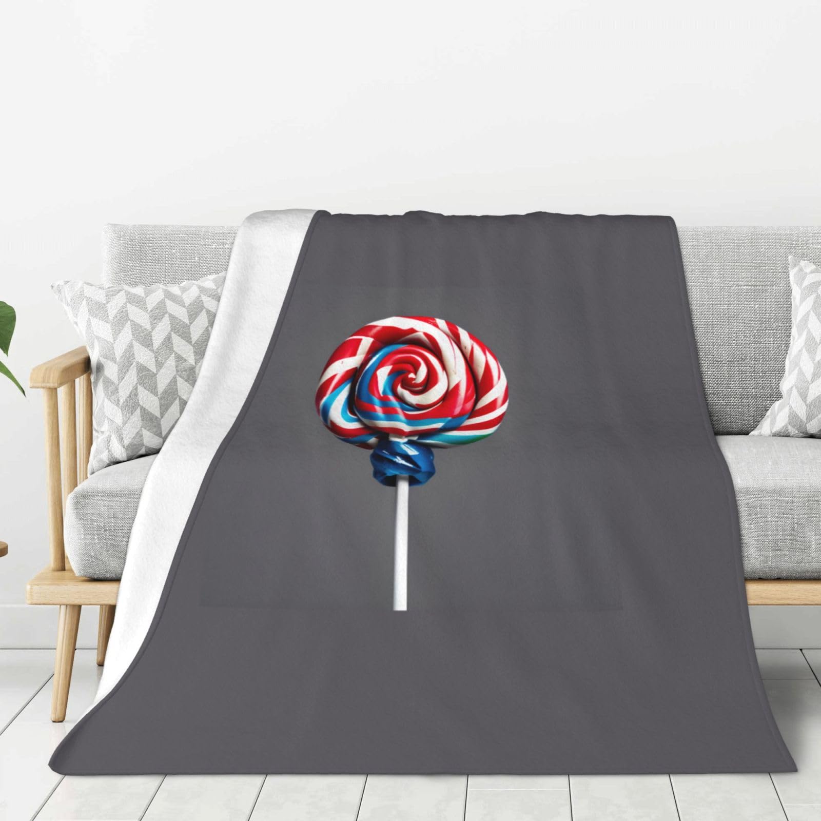Couverture douce lit canapé camping épaisse à motif sucettes