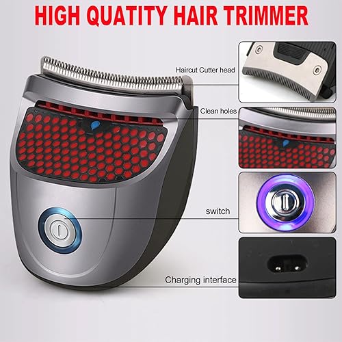 Miniatura 7 de Shortcut Hair Clippers Self-Haircut Kit for Men, Shortcut Self Grooming Haircut Kit with 9 Limited Combs, USB Rechargeable Cordless Electric Hair