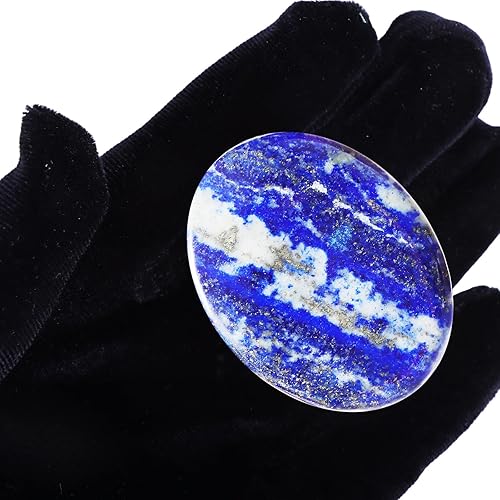 Miniatura 3 de Piedras de preocupación de chakras para la ansiedad, cristal de lapislázuli, tallado a mano, piedra de bolsillo tallada a mano, piedra pulida,