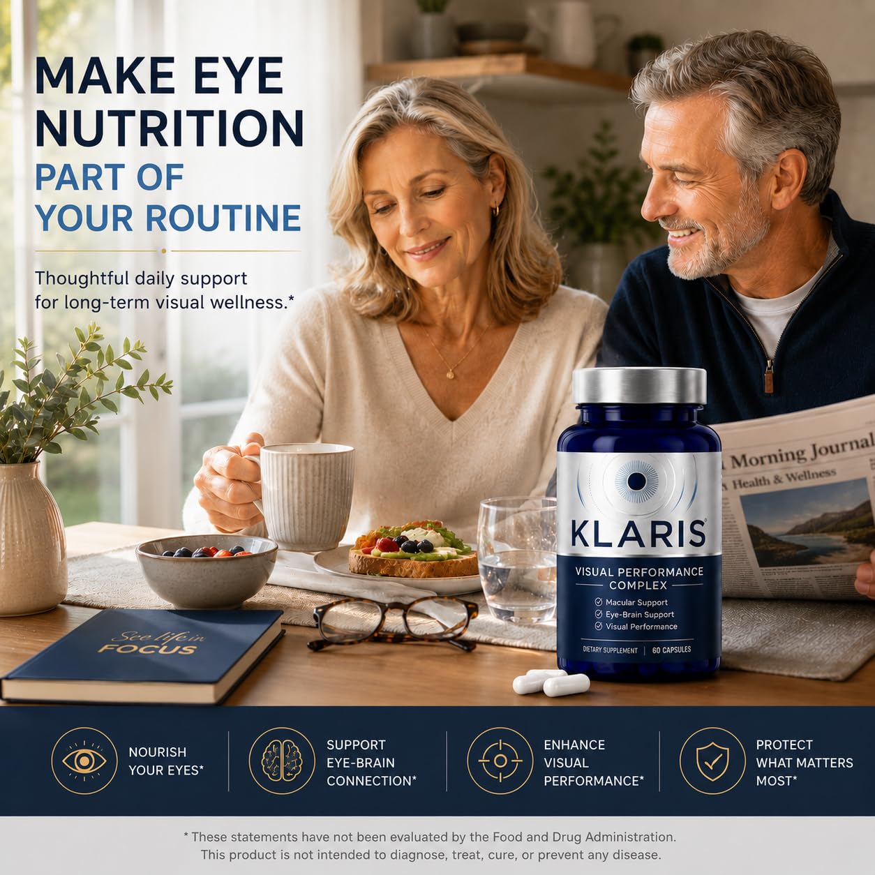 KLARIS Vision Support, Macular and Vision Support Supplement with with All 3 Carotenoids, Lutein, & Zeaxanthin, Eye-Brain Support, 60 Capsules — Amazon image 8