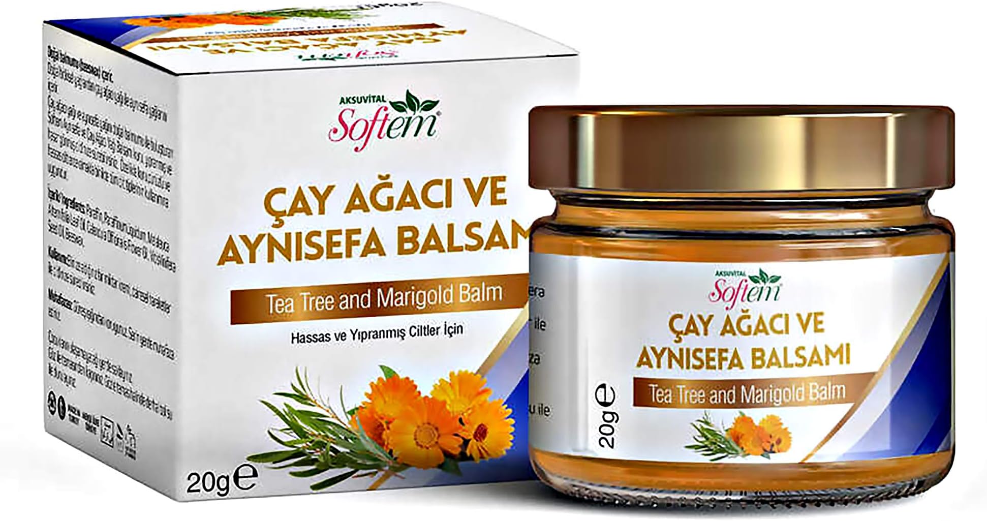Softem Tea Tree and Marigold Balm (20g / 0.7 oz) / for Sensetive and Worm Skin