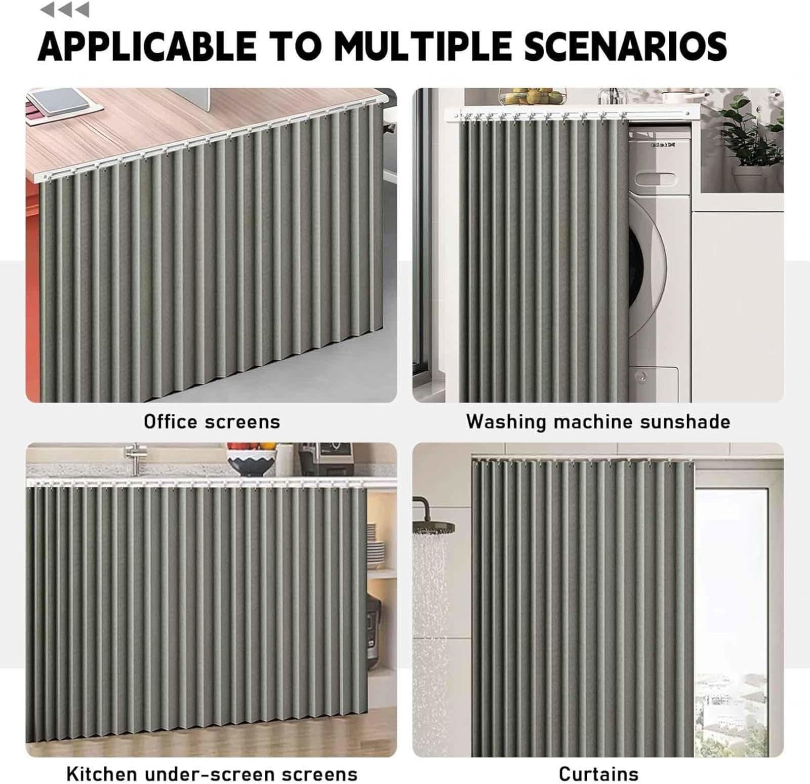 Rideau sous Evier Rideau Rideau Armoirerideau Placardrideau Meublerideau Cuisinerideau Salle De Bainrideau Dressingrideau sous Évier,Grey-W120cm/H100cm
