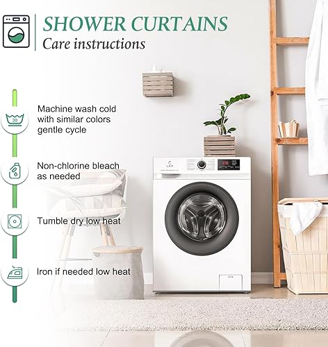 Miniatura 6 de Homewelle Cortina de ducha con versículo bíblico cristiano, para niños, adolescentes, abstracta, bohemia, mediados de siglo, citas inspiradoras,