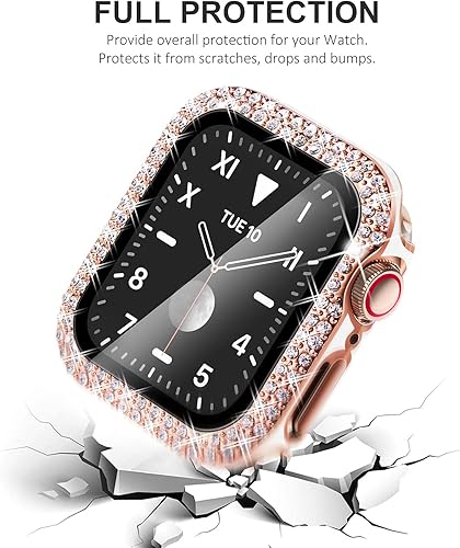 Miniatura 145 de KADES - Funda protectora brillante compatible con Apple Watch Series SE, SE 2022, 6, 5 y 4 de 44 mm, con protector de pantalla incorporado