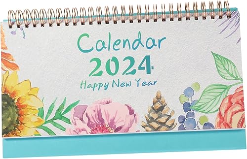 Lurrose Calendario de escritorio 2024 25, calendario de escritorio 2024, planificador de mesa, calendario de escritorio, organizador anual,