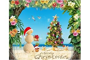 Mele Kalikimaka Beach Christmas Party Backdrop