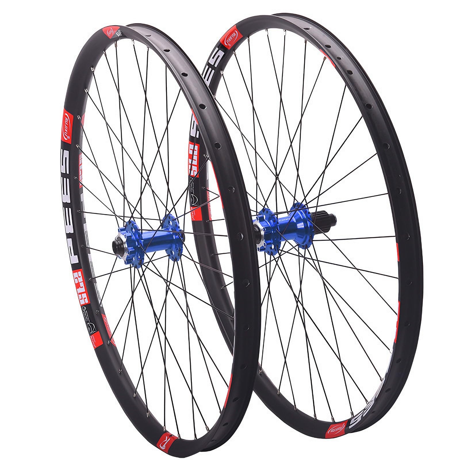 HOMSXPAC Mountain Bike Wheelset Aluminium Alloy 26/27.5/29in Disc Brake Front Rear Wheels Thru Axle Boost 32H Hubs For MS 12 Speed Cassette