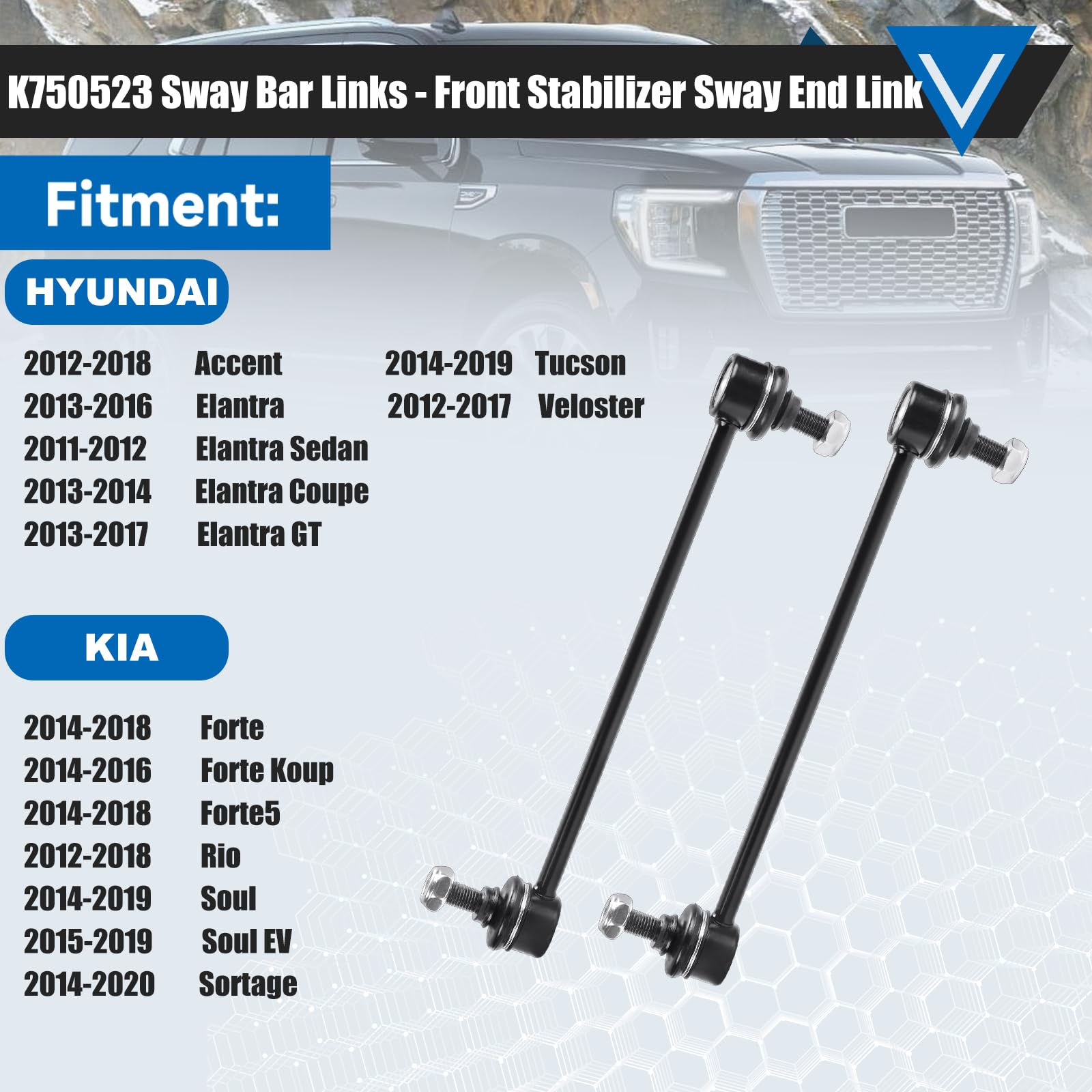Amazon.com: K750523 Sway Bar - Front Stabilizer Bar End Links