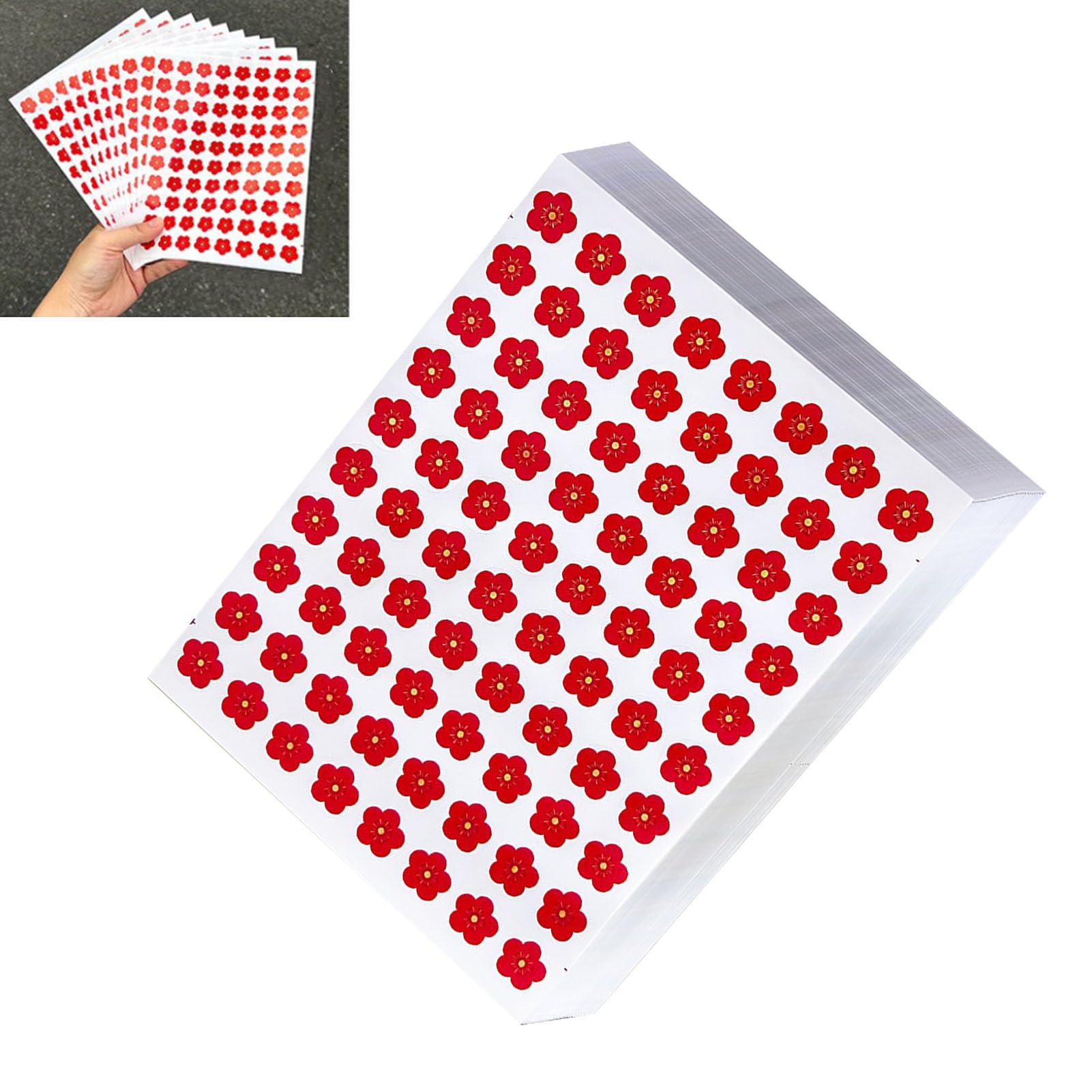 Tyenaza 800pcs Reward Stickers, Little Red Flowers Reward Stickers Students Self Adhesive Stickers for Kindergarten Primary School - Image 9