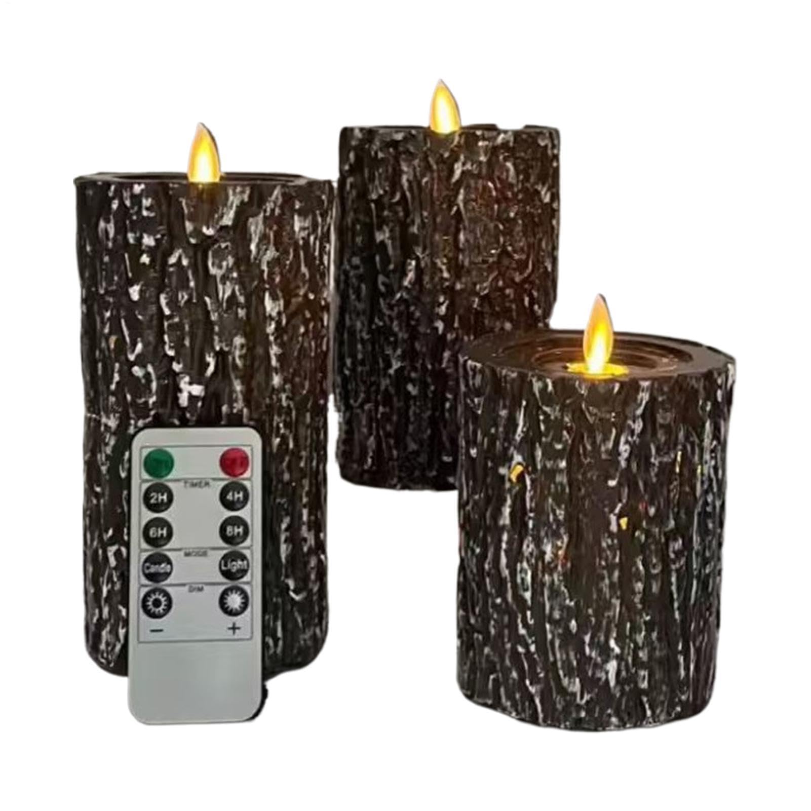 Candele a pilastro senza fiamma, decorazione a LED tremolante con timer remoto, candele decorative per interni, per finestre, camino, doccia, autunno, feste di nozze, casa e interni