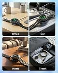 MoKo 2 Pack Type C Galaxy Watch Chargeur pour Samsung Galaxy Watch 8/8 Classic/7/Ultra/6/6 Classic/5/5 Pro/4/3/Active2/FE, Charge magnétique avec 3.3FT Câble de recharge et USB C à USB Un adaptateur